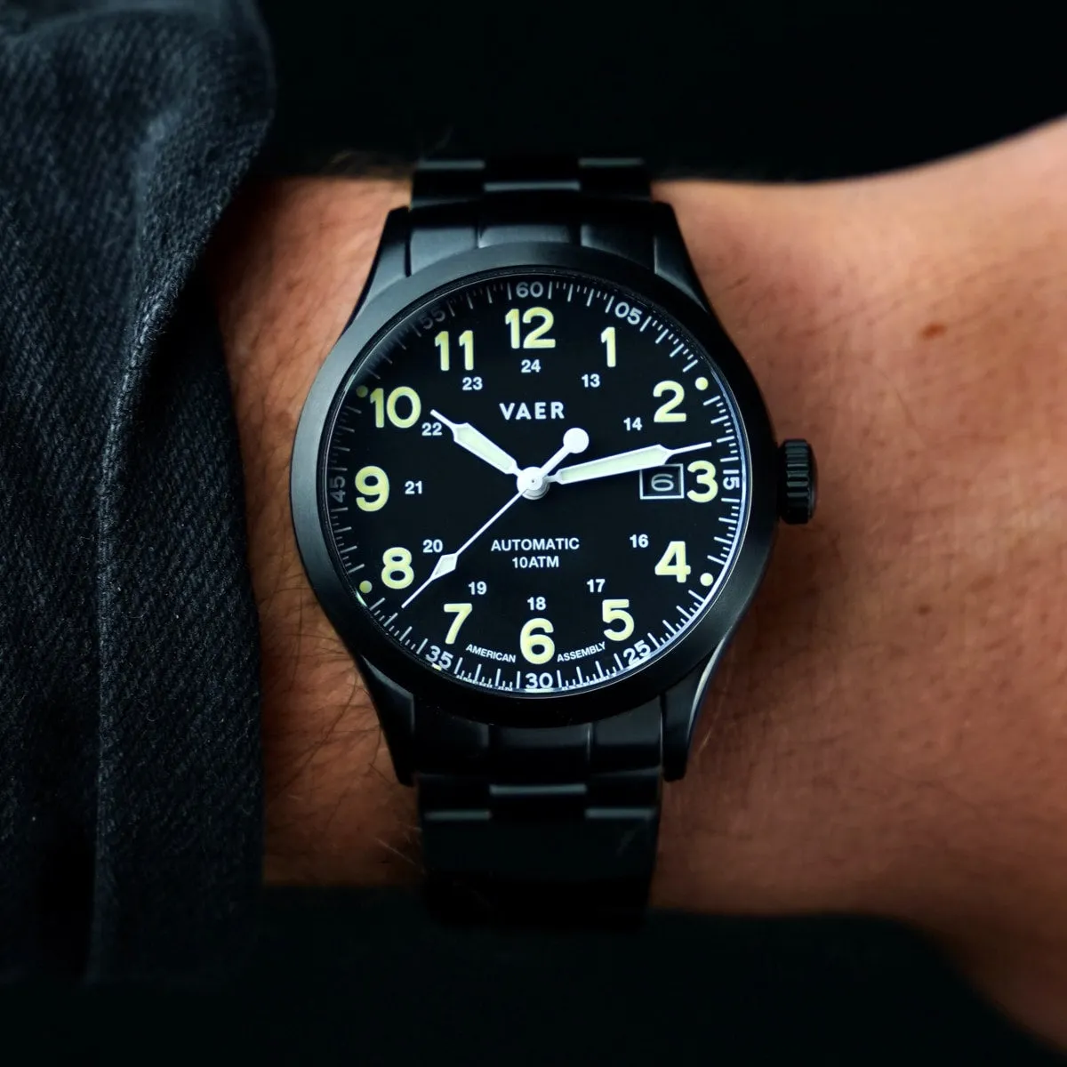 Premium Black PVD Quick Release 3-Link Bracelet