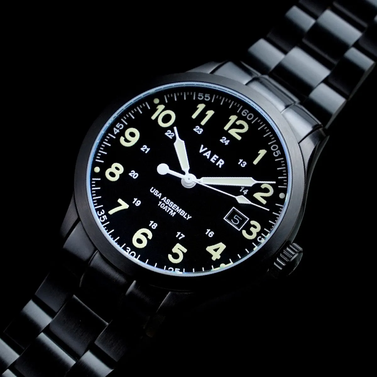 Premium Black PVD Quick Release 3-Link Bracelet
