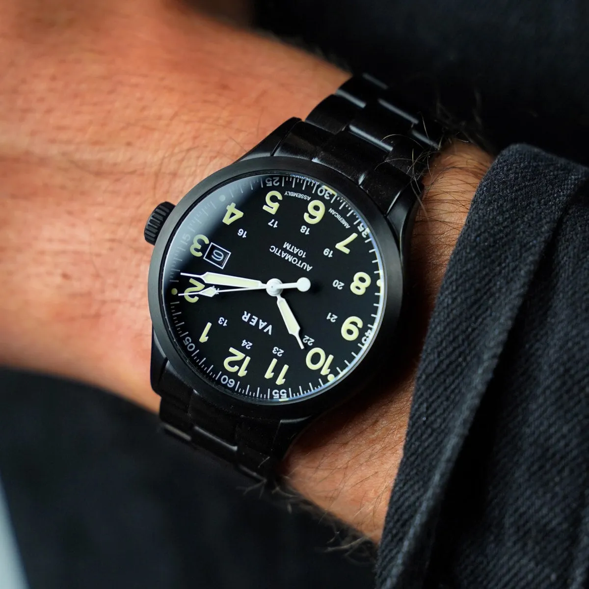 Premium Black PVD Quick Release 3-Link Bracelet