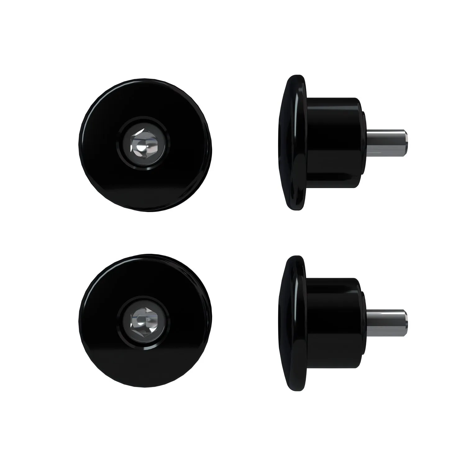 Quick Release Windshield Mounting Spools, Cruiser Black