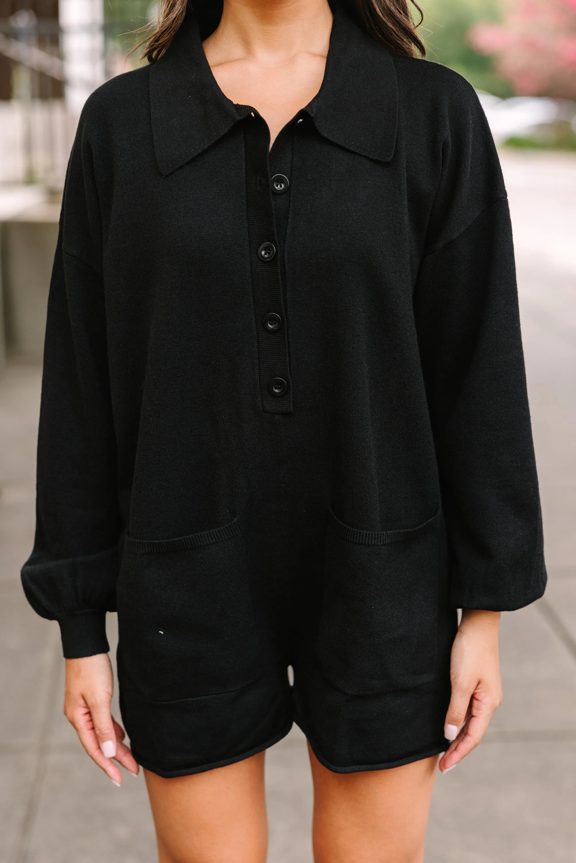 Reaching Out To You Black Romper