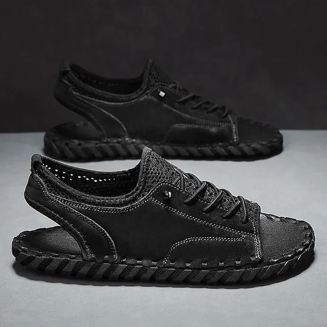 Retro Men's Handmade Leather Sandals for Everyday Summer Wear - 59 Street Vibes