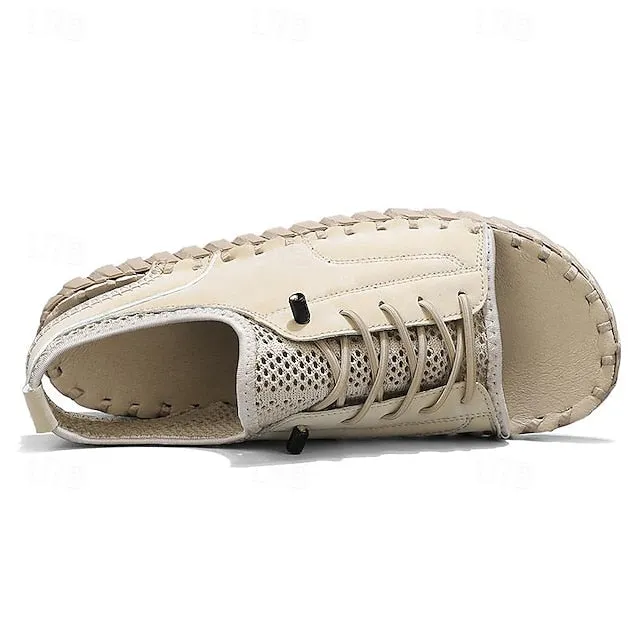 Retro Men's Handmade Leather Sandals for Everyday Summer Wear - 59 Street Vibes