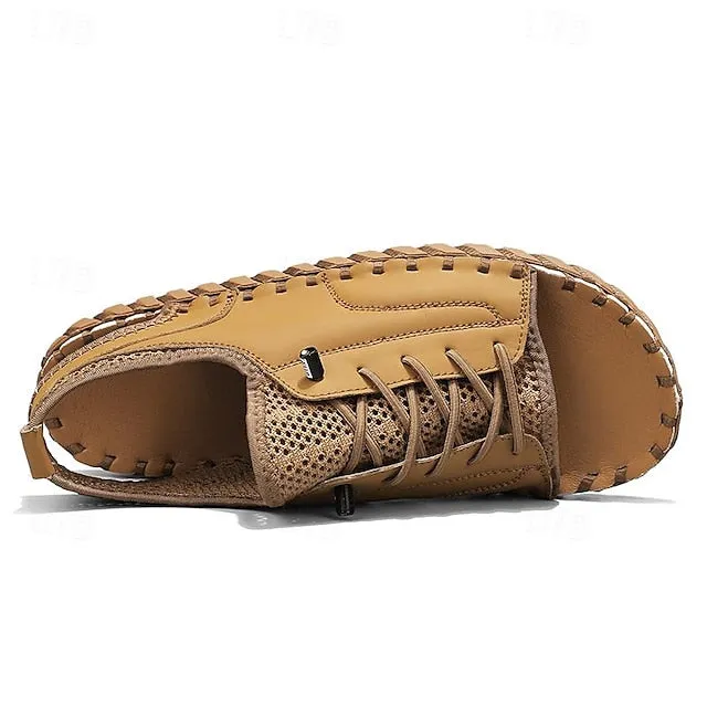 Retro Men's Handmade Leather Sandals for Everyday Summer Wear - 59 Street Vibes
