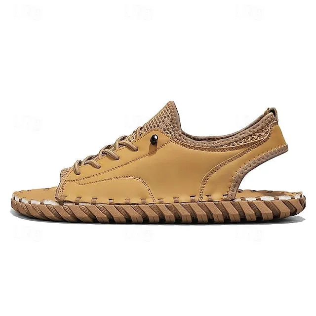 Retro Men's Handmade Leather Sandals for Everyday Summer Wear - 59 Street Vibes