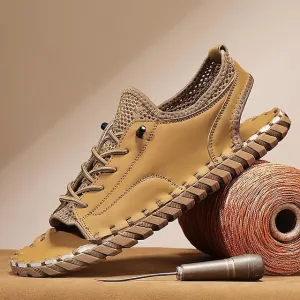 Retro Men's Handmade Leather Sandals for Everyday Summer Wear - 59 Street Vibes