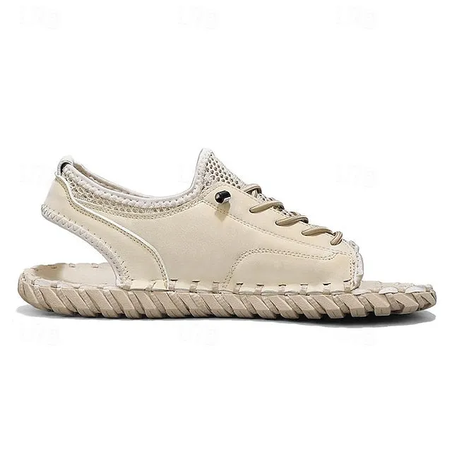 Retro Men's Handmade Leather Sandals for Everyday Summer Wear - 59 Street Vibes