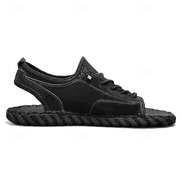 Retro Men's Handmade Leather Sandals for Everyday Summer Wear - 59 Street Vibes