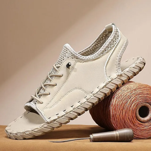 Retro Men's Handmade Leather Sandals for Everyday Summer Wear - 59 Street Vibes
