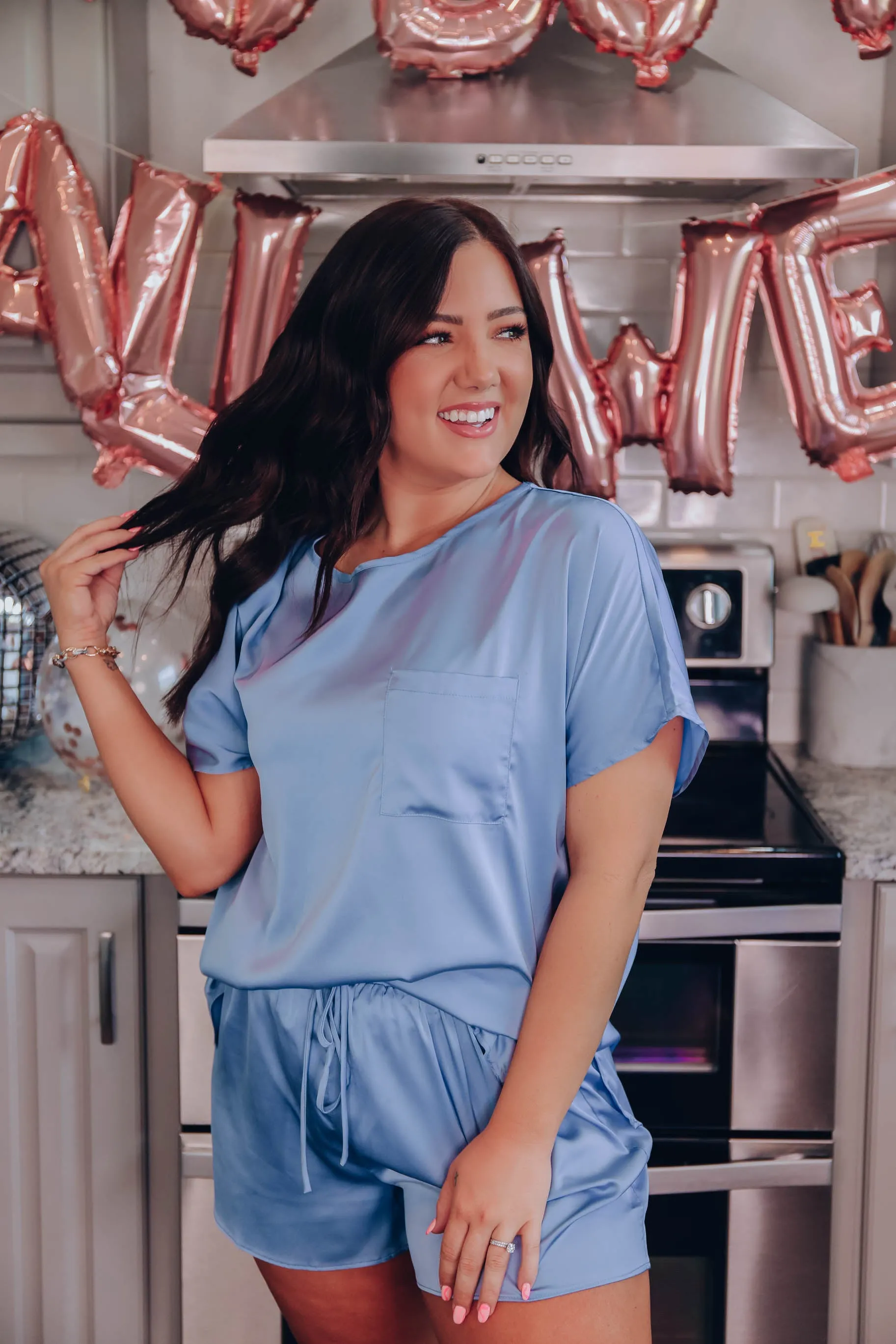 Room Service PJ Set - Blue Bell