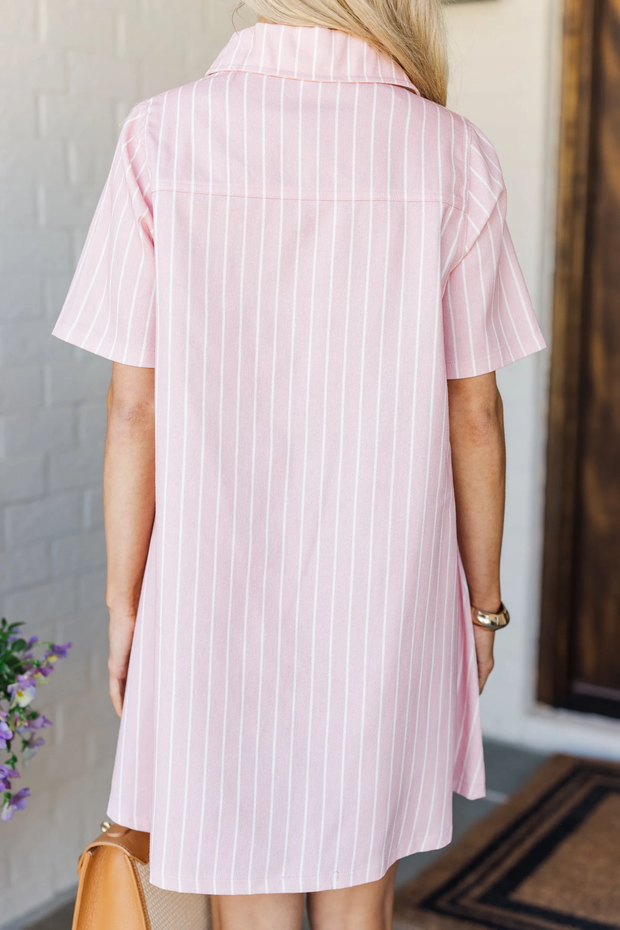 Shall We Pink Striped Dress