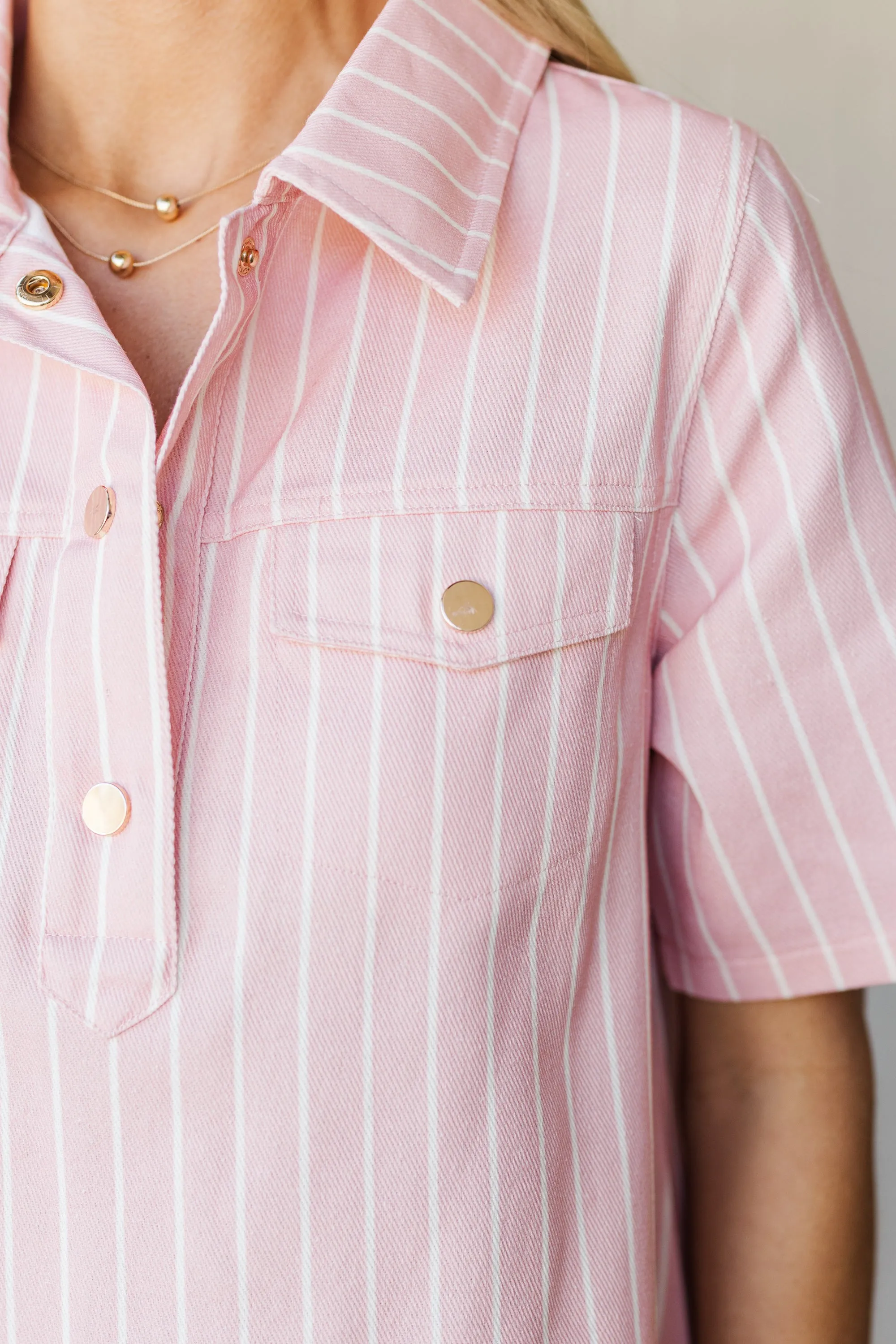 Shall We Pink Striped Dress