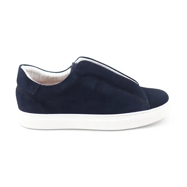 Sneakers in camoscio indaco