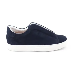 Sneakers in camoscio indaco