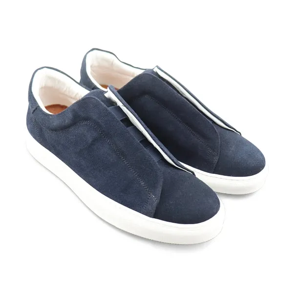Sneakers in camoscio indaco