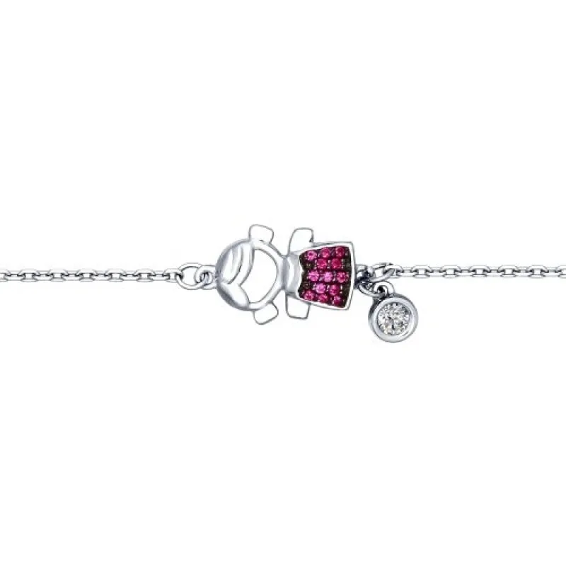 SOKOLOV - Girl Bracelet - Sterling Silver With CZ, Pink