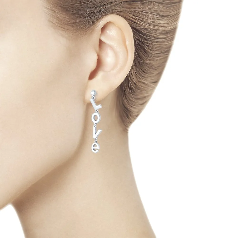 SOKOLOV - Unpaired Love Earrings - Silver 925 With Red CZ