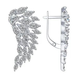 SOKOLOV - Wings Earrings - Silver With CZ