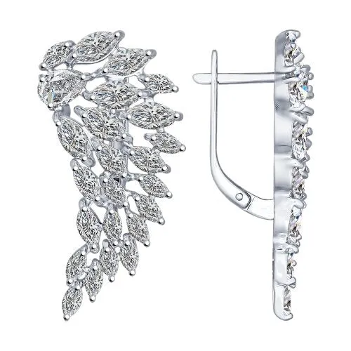 SOKOLOV - Wings Earrings - Silver With CZ