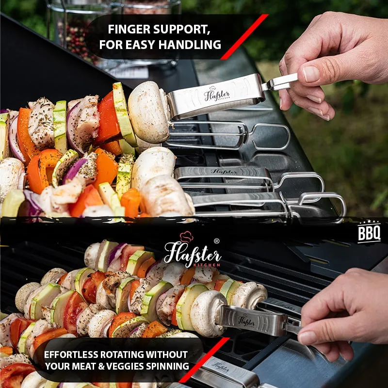 Stainless Steel Skewers for Grilling - 16 inches