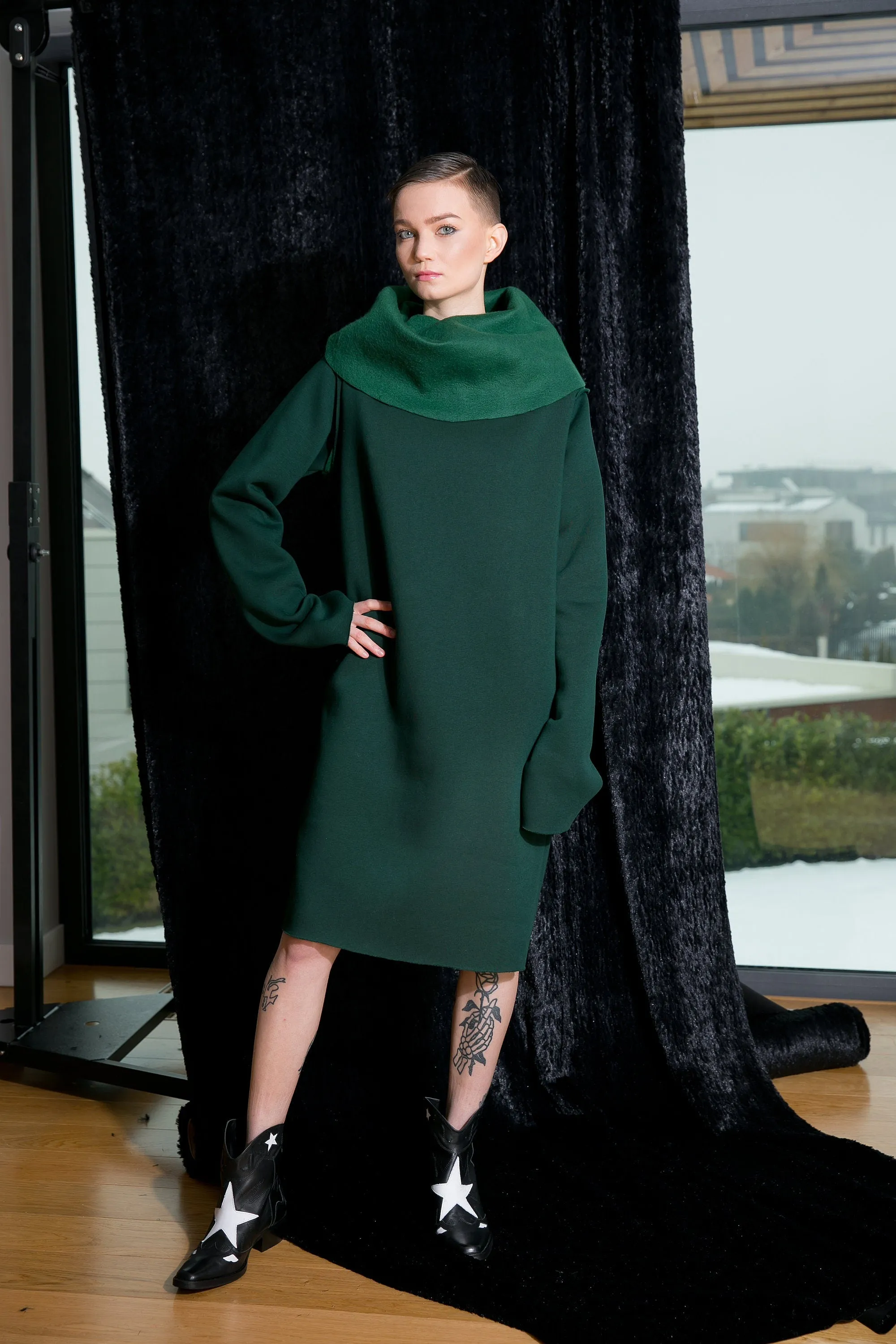 Sweater Jumper Dress, Fall Sweater, Dark Green Dress, Plus Size Clothing, Midi Dress, Sweater Dress, Plus Size Sweater, Cotton Jumper