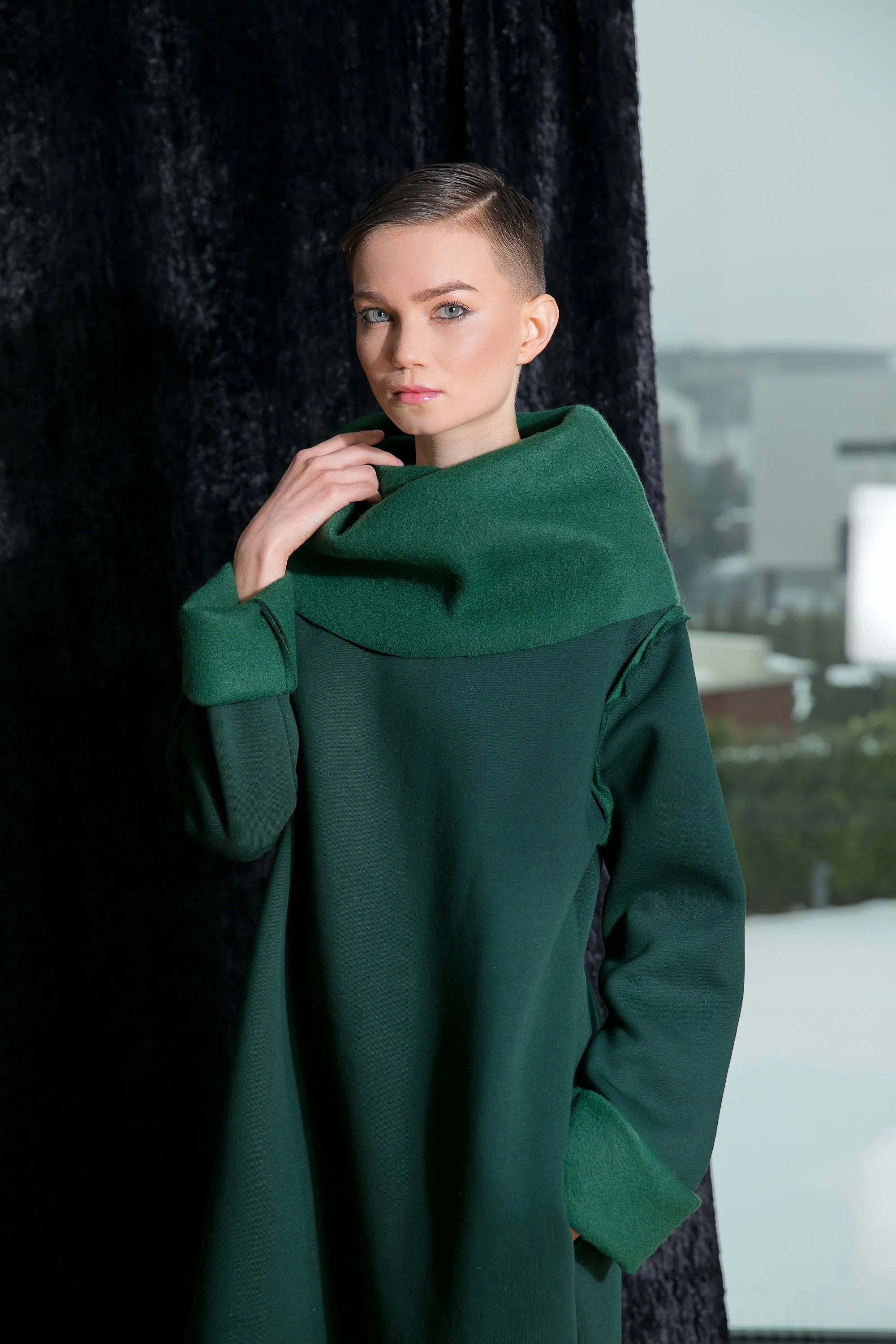 Sweater Jumper Dress, Fall Sweater, Dark Green Dress, Plus Size Clothing, Midi Dress, Sweater Dress, Plus Size Sweater, Cotton Jumper