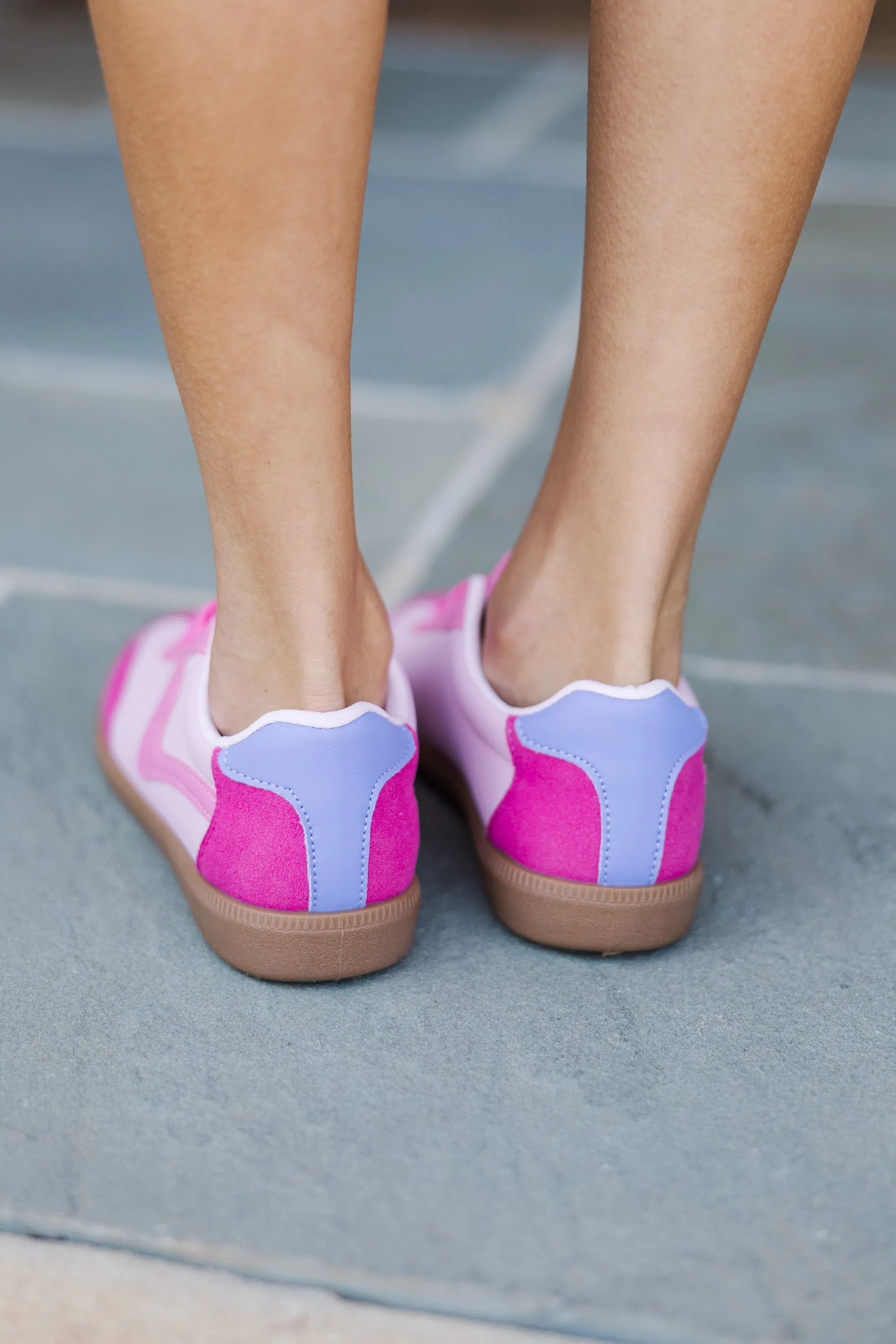 Take A Guess Fuchsia Sneakers