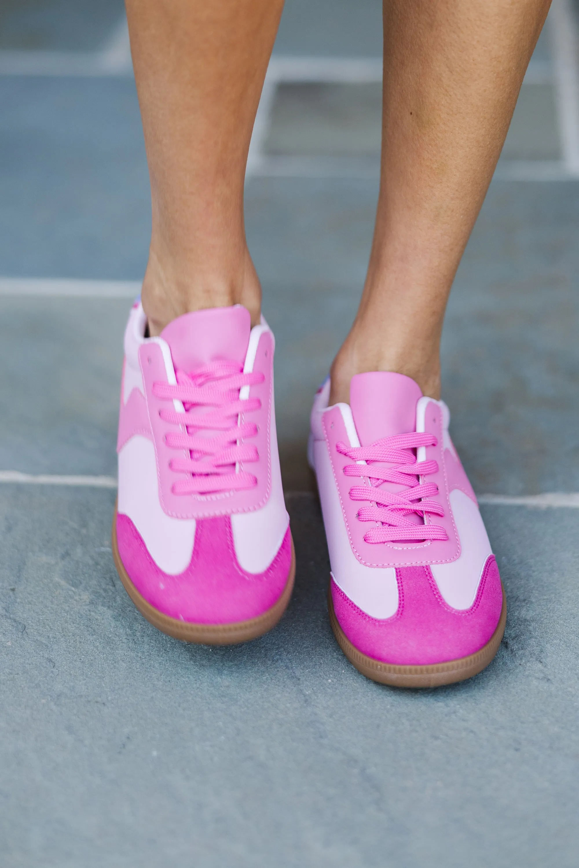 Take A Guess Fuchsia Sneakers