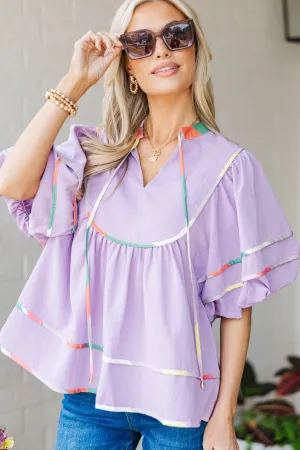 The Driven Lavender Babydoll Blouse