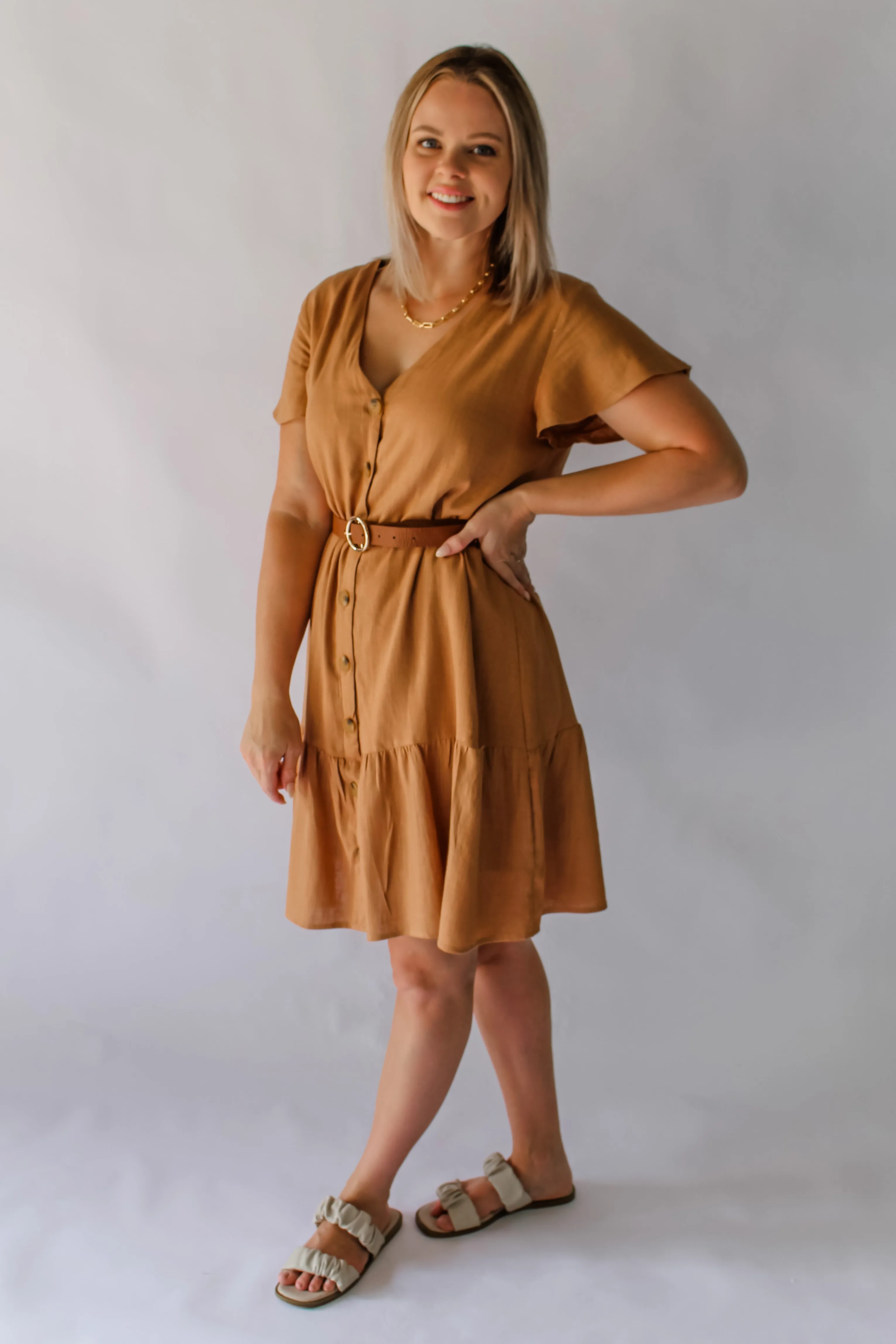 TIFF DRESS - RUST