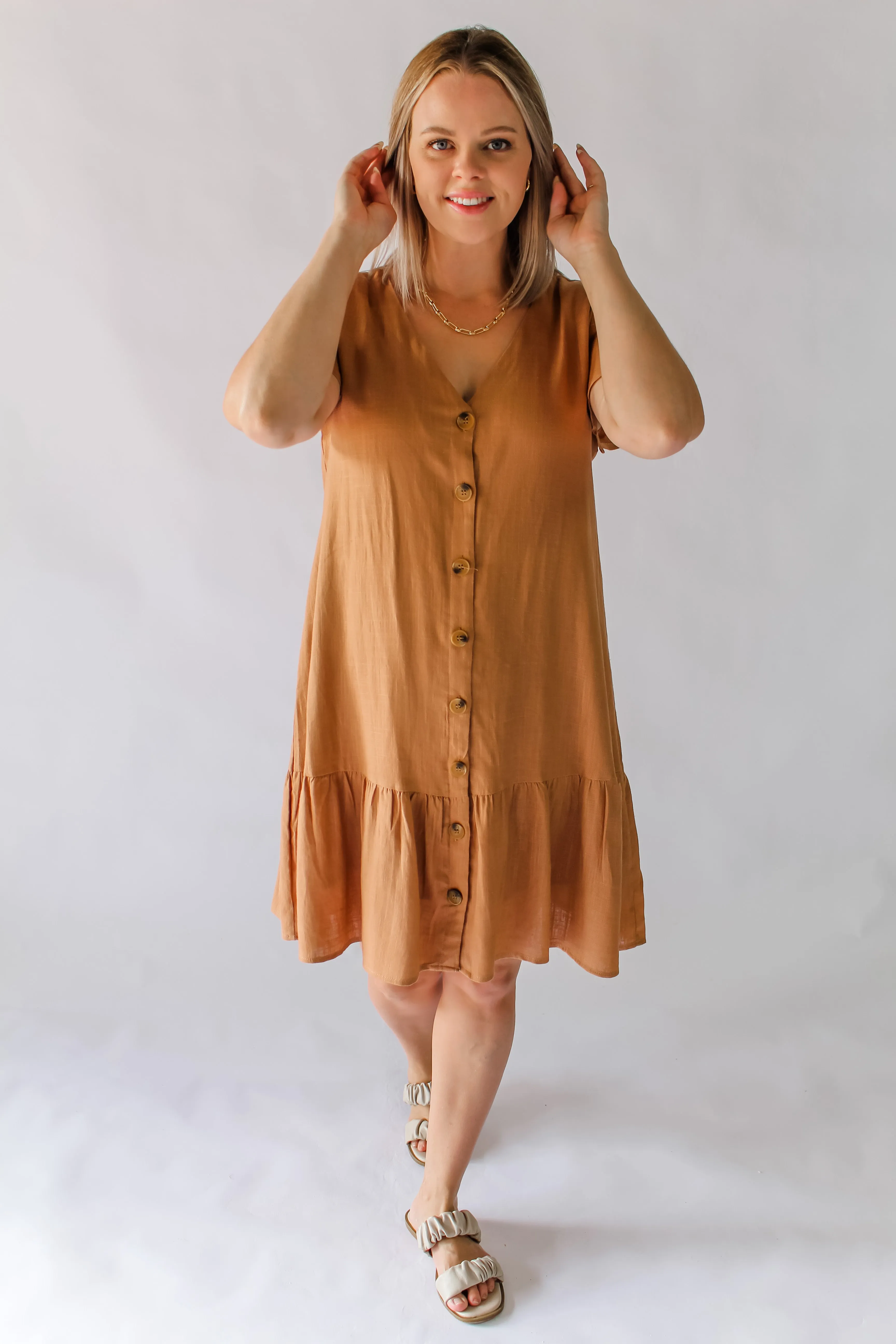 TIFF DRESS - RUST