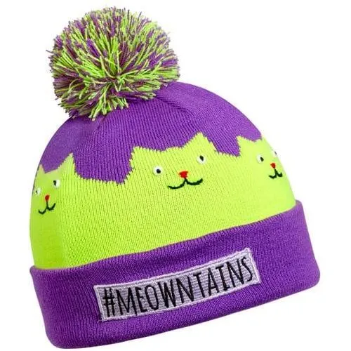 Turtle Fur Kids #Meowntains Pom Beanie
