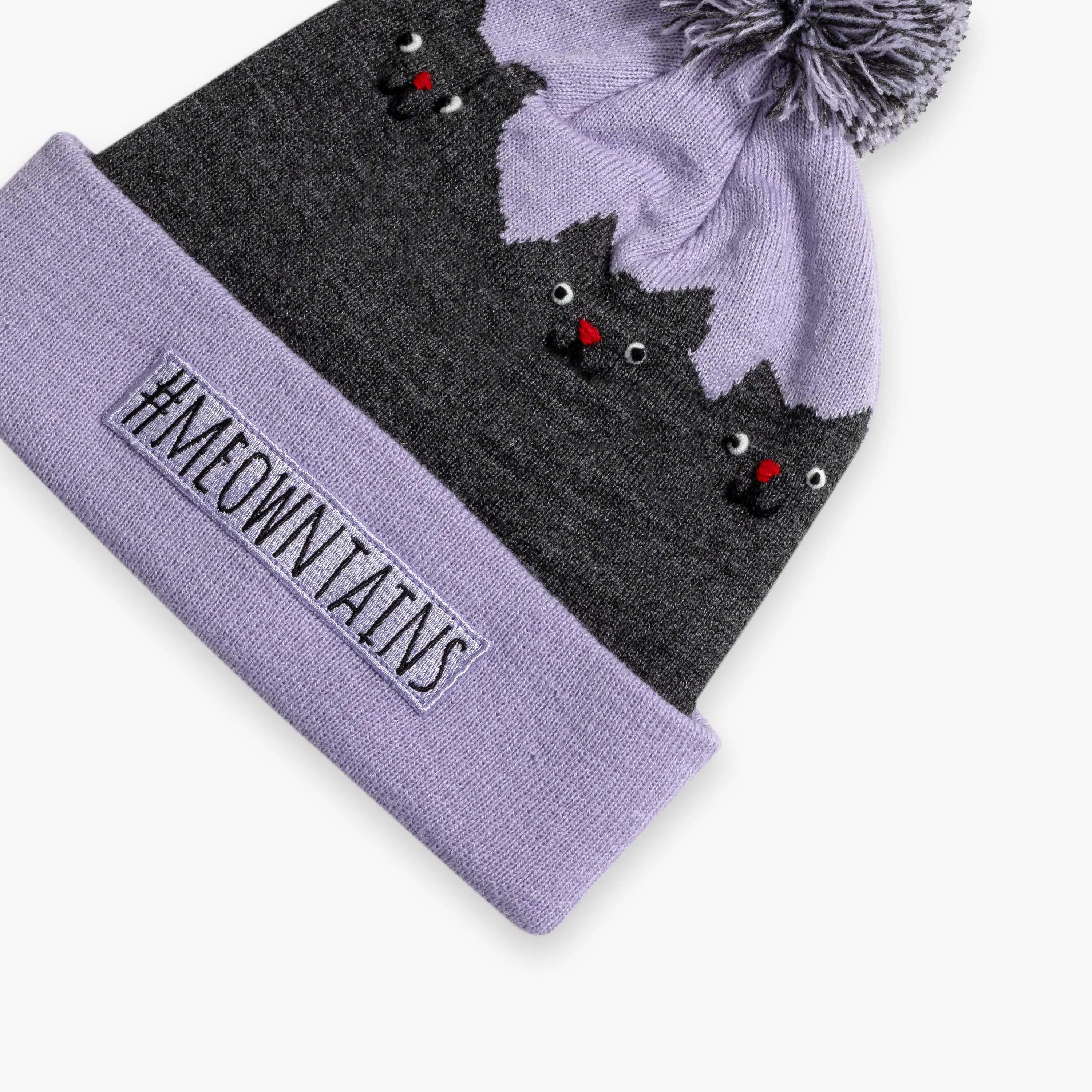 Turtle Fur Kids #Meowntains Pom Beanie