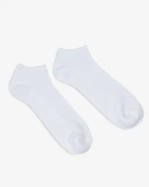 UTILITEES Mixed Cotton Sneaker Socks - White