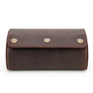 Vintage Crazy Horse Leather Portable Watch Storage Box