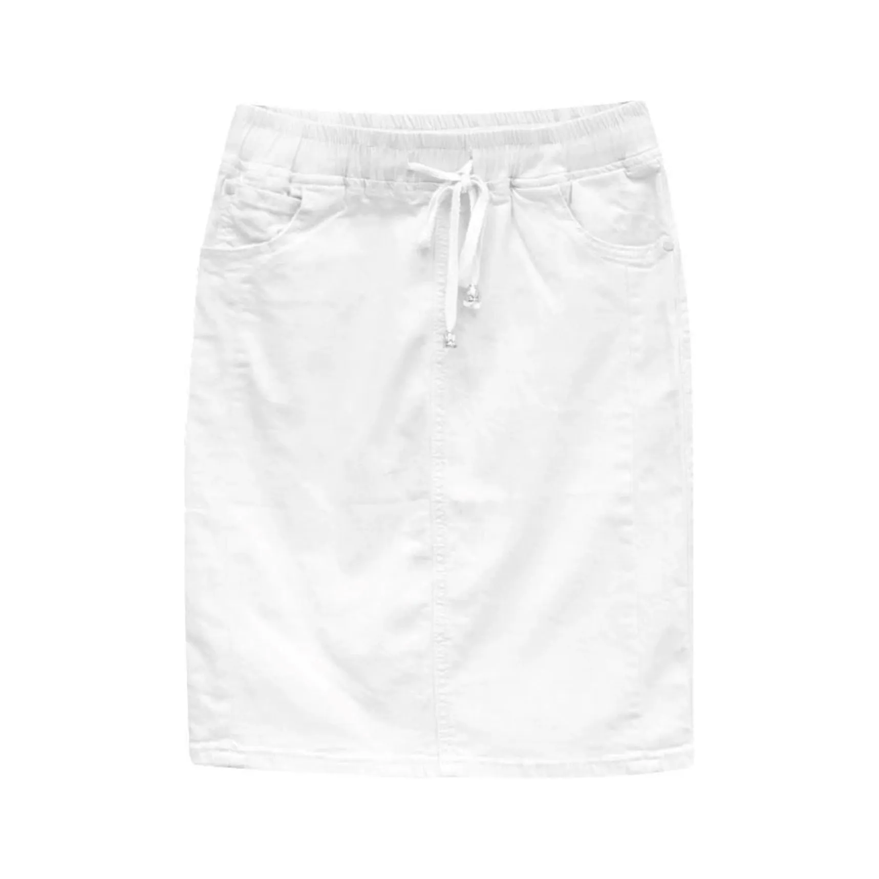 White Denim Skirt