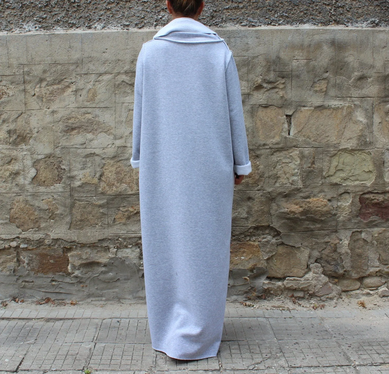 Winter Long Dress, Turtleneck Dress, Winter Loungewear, Long Sleeve Dress, Plus Size Clothing, Gray Warm Dress, Pocket Dress, Loose Dress