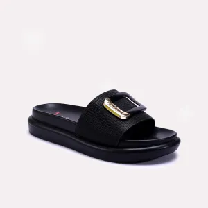 Womens Black Comfy Casual Slippers 0413333