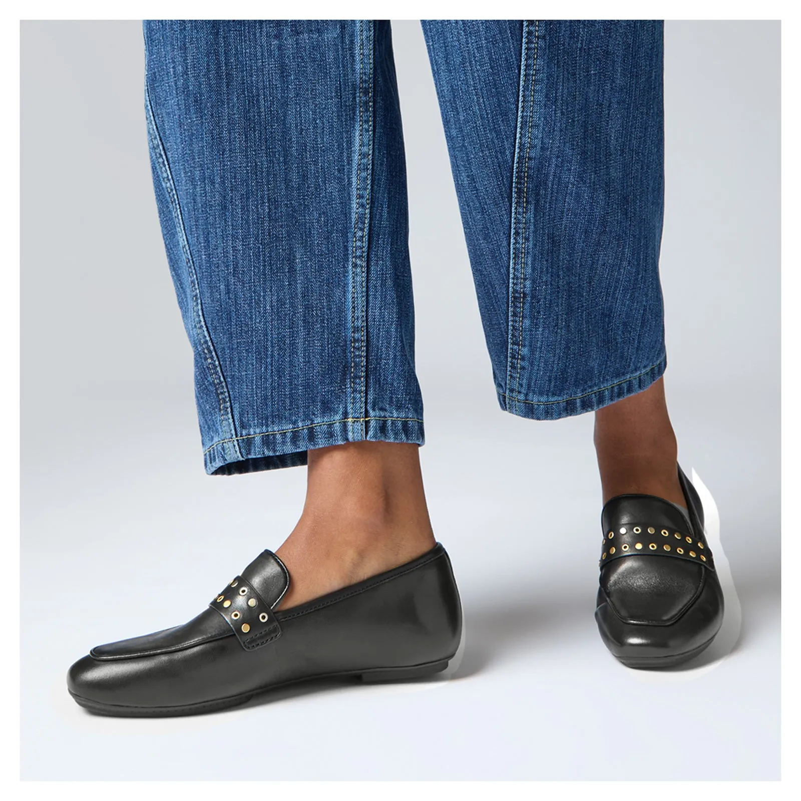 Women's FitFlop, Delicato Stud-and-Eyelet Loafer