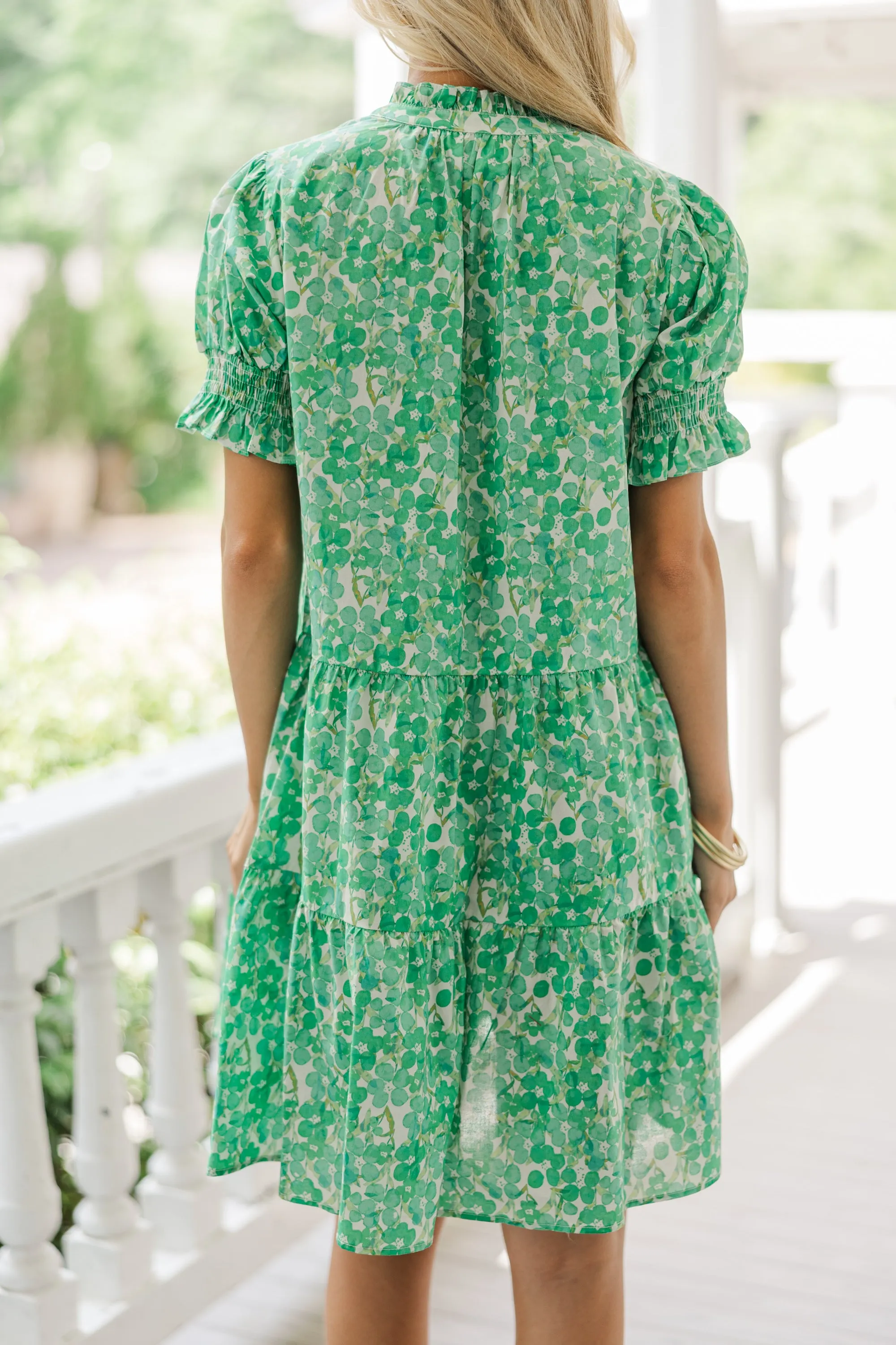 You've Got A Crush Green Floral Dress